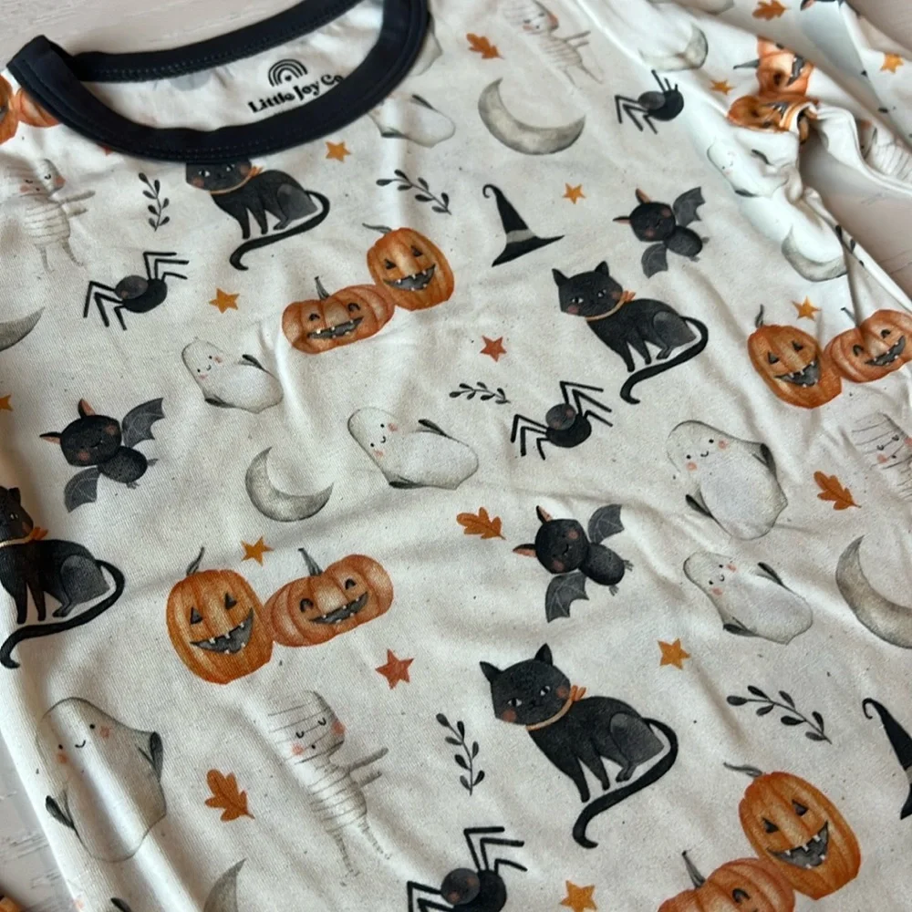 🎃 Little Joy Co Boo Crew Bamboo Halloween Pajama Set 2T 3T